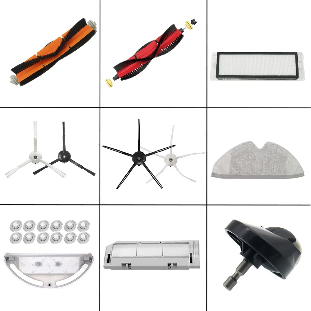 

All Accessories for Xiaomi Roborock S5 S6 Max Pure S60 S65 S50 E25 E4 Robotic Vacuum Cleaner (Centre Side Brush Hepa Filter Mop)