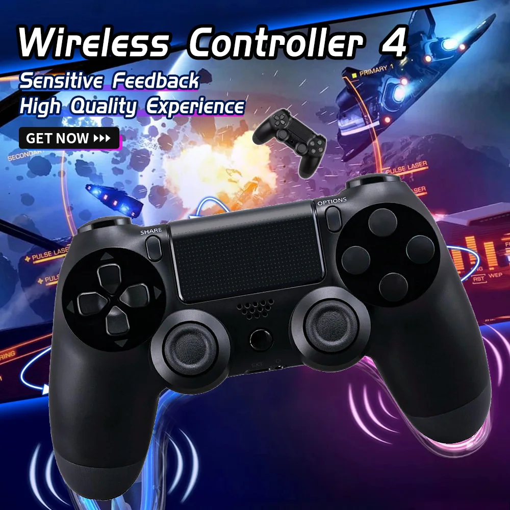 Wireless Bluetooth Controller Grip Somatic Vibration Trigger Feedback Holiday Gifts Game for Family Gatherings