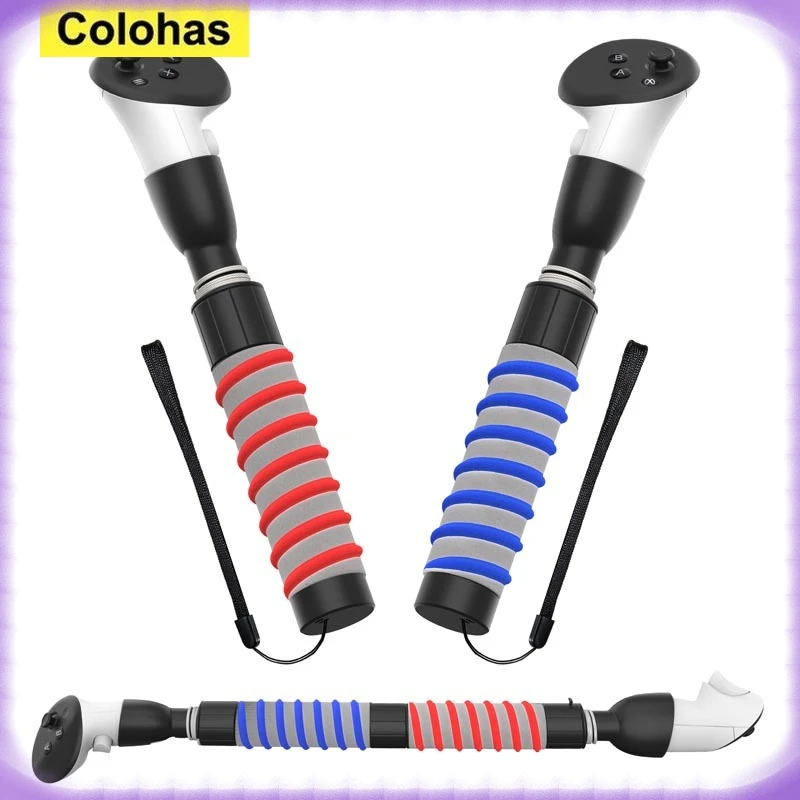 

New for Oculus Quest3 Accessories VR Controllers Long Stick Handle Dual Lightsaber for Meta Oculus Quest 3 VR Accesorios