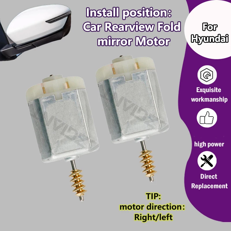 

AZGIANT Car Side Wing Mirror Folding 12V Motor For Hyundai Grand Santa Fe/Elantra Sedan GT/Veloster/Tucson mirrors auto-expand