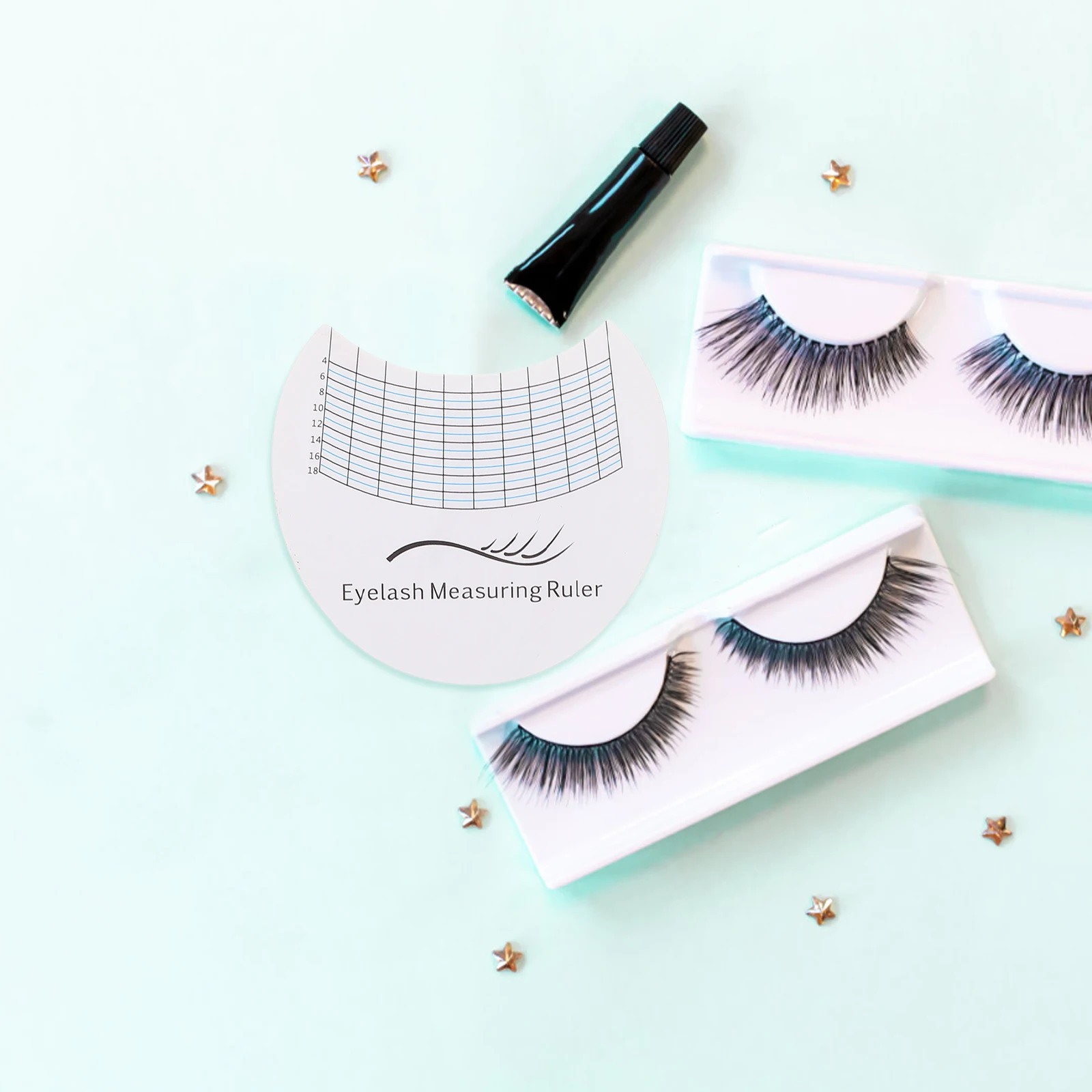 

10pcs Eyelash Measurement Card Lash Ruler Curl Tool Length Gauge Extension Aid Durable Plastic Easy Use Precision Measure