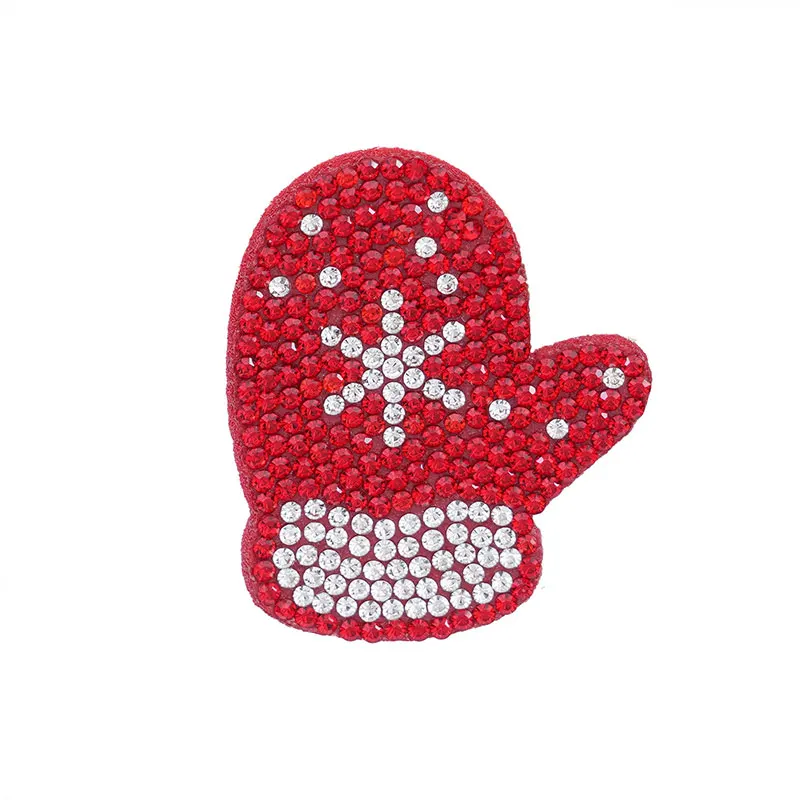 10 Stück Weihnachts-Diamantmuster Schneemann Rentier Aufnäher für Kleidung Tasche Schuh-Serie Bestseller Stickerei-Aufnäher – Detail 7