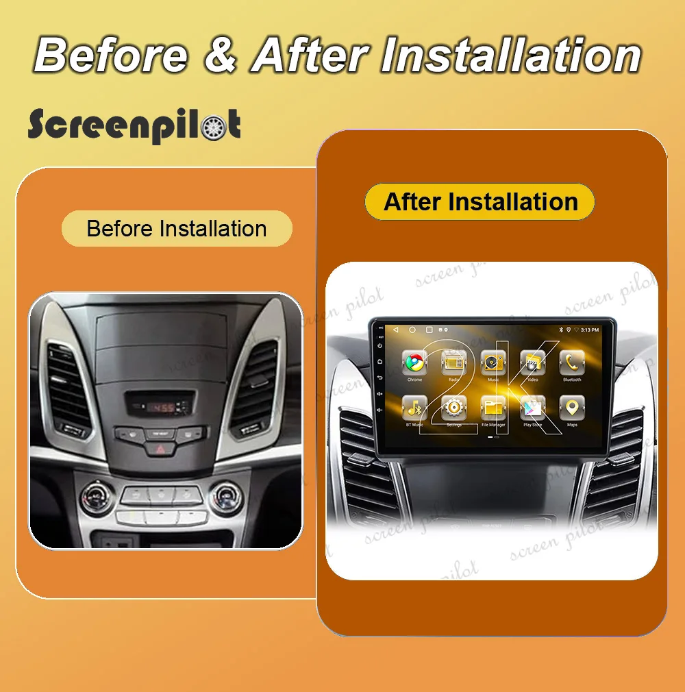 Android 16 For SsangYong Korando 3 Actyon 2 2013 - 2017 2K QLED Android Car Multimedia Radio Video Player GPS Stereo CarPlay 5G