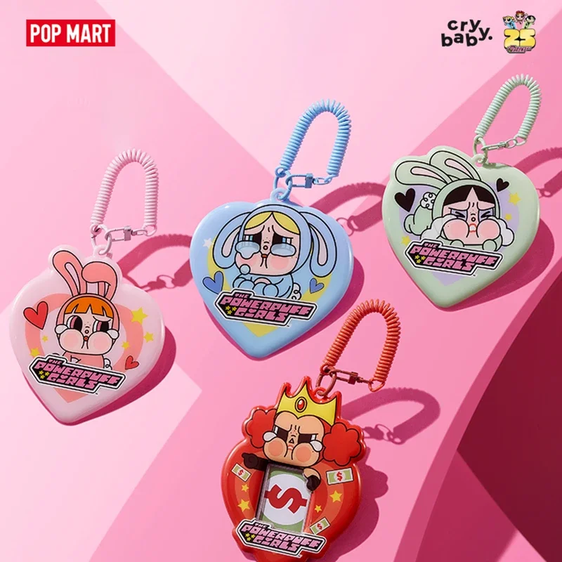 POPMART CRYBABY X De Powerpuff Girls Serie Kaart Mouw Blind Box Mystery Box Guess Bag Speelgoed Pop Anime Figuur Desktop Ornamenten