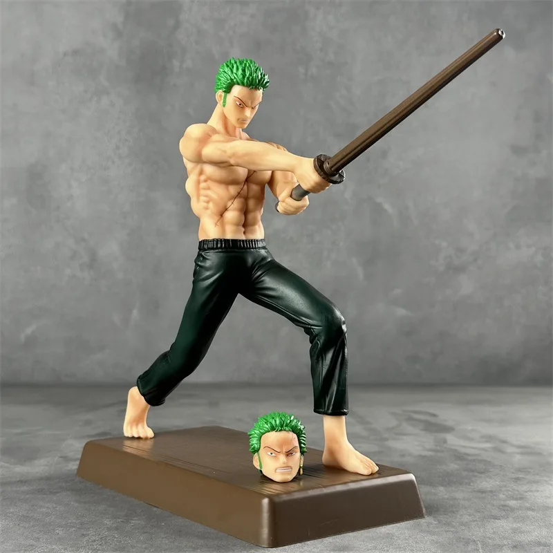 One Piece Series Animation PVC Model Hand Fitness Solon Dumbbell Wooden Sword Can Be Replaced GK Animation Model Statue Toy Gift