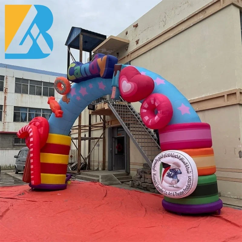 Custom Built Event Party Supplies Giant Inflatable Candy Arch for Decoration Toys