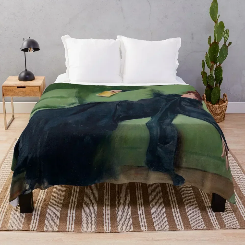 

A DECADENT GIRL - RAMON CASAS Throw Blanket Fade Resistant Durable Throw Blanket