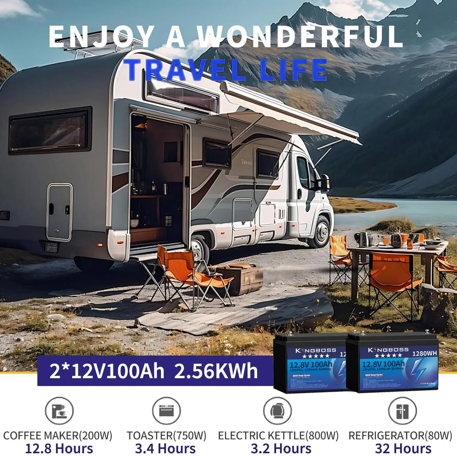 12V 100Ah LiFePO4 Battery 15000 Deep Cycles 100A Smart BMS Rechargeable Home Energy Boat RV Solar, Customized