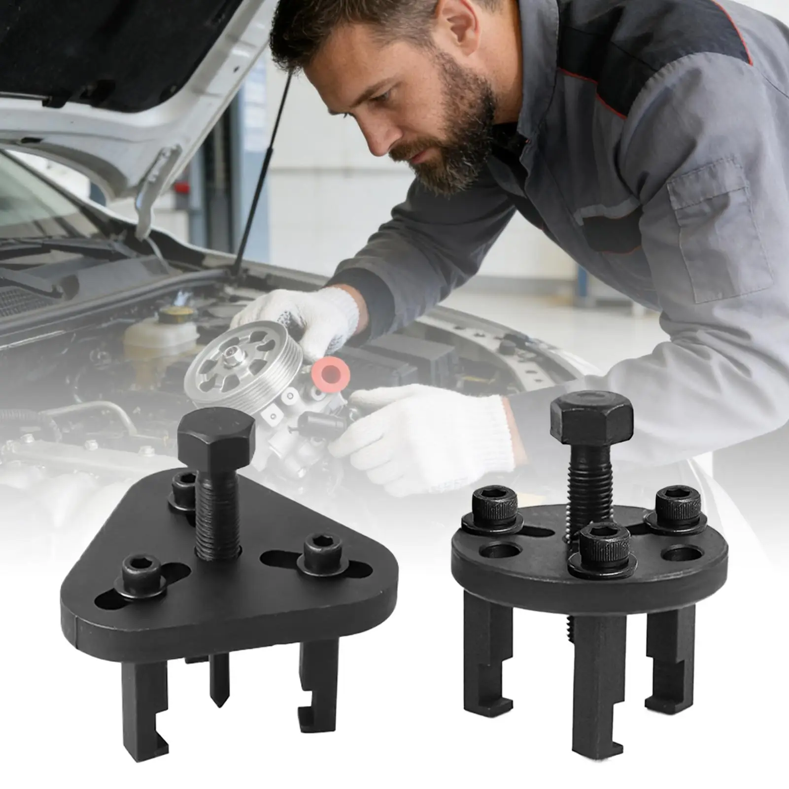 AC Compressor Clutch Removal Universal Ergonomic Rustproof Sturdy Vehicle Clutch Puller Removal Tool for Workshop Dealership