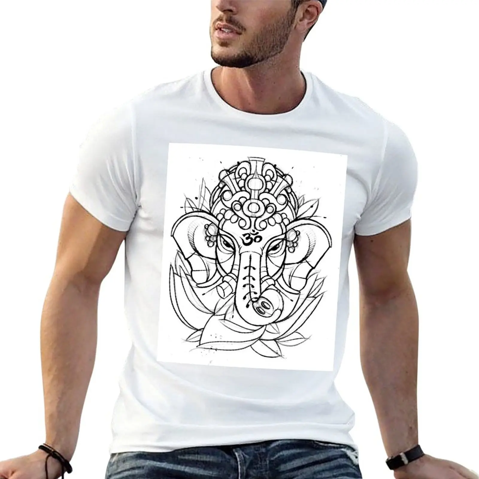 

Ganesh T-Shirt cotton t shirt pack t shirts cotton 100% t shirts for man pack white T-shirt