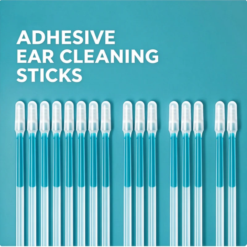 24pcs adhesive ear cleaning sticks, soft sticky ear picks for ear care