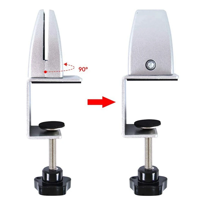 

6 Pcs Office Desk Divider Clamp Privacy Screen Clip Holder Bracket Screen Baffle Clamp Partition For Table Clamp -Silver