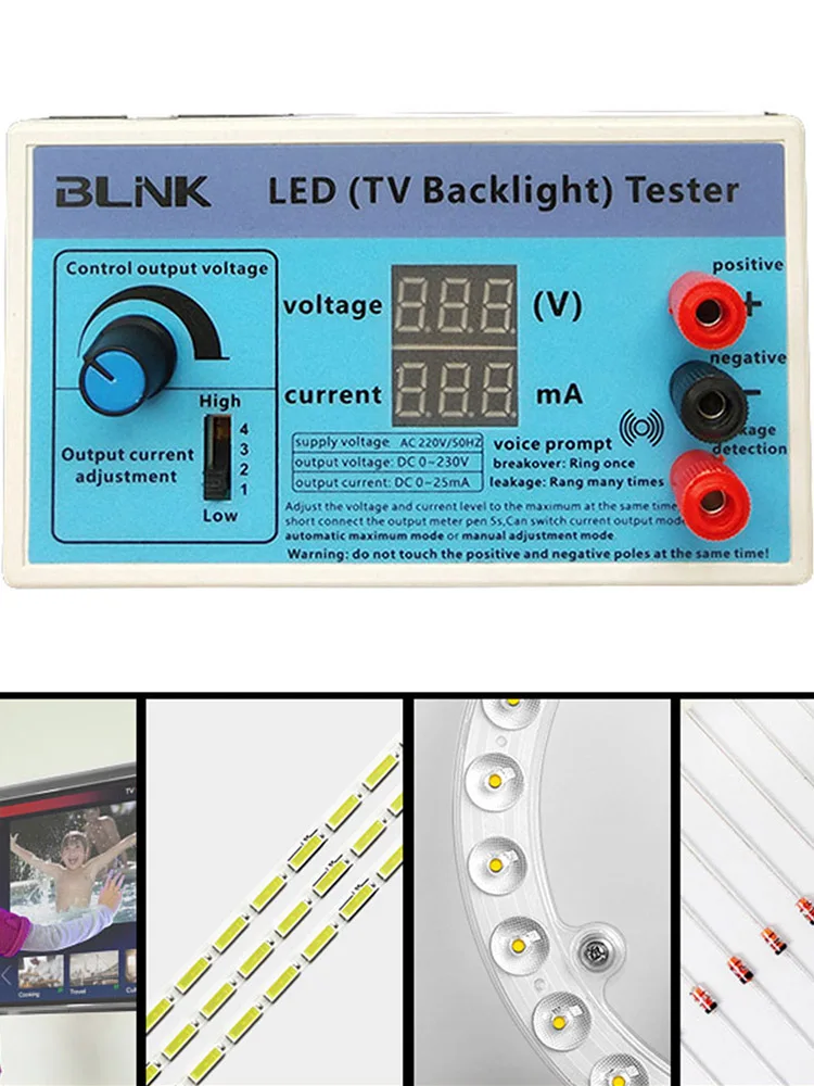 Medidor de testador de luz de fundo de TV 0-230V Saída LED Faixa de lâmpada Ferramenta de inspeção de teste de contas