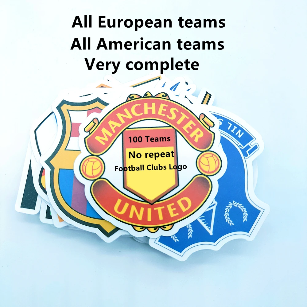 England Football Team Clubs Bar Wall Stickers Italy Manchester France Real Soccer Madrid Logo Sticker Sports Fan Souvenir Gift