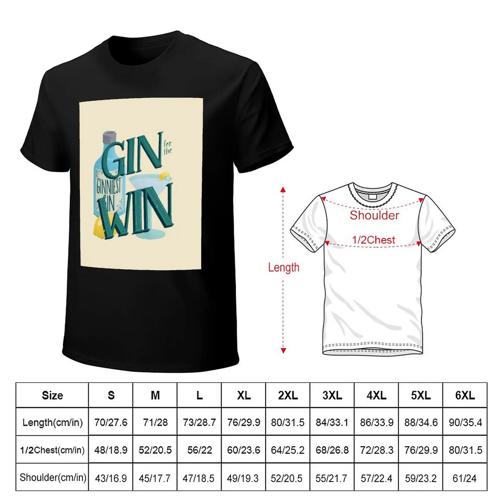 Gin for the win -cool T-Shirt Plus Size All Match Tee Shirt