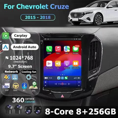 Android 16 Für Chevrolet Cruze 2015-2018 Auto Radio Multimedia Video Player Navigation GPS Drahtlose Carplay BT DSP WIFI 9,7 ''