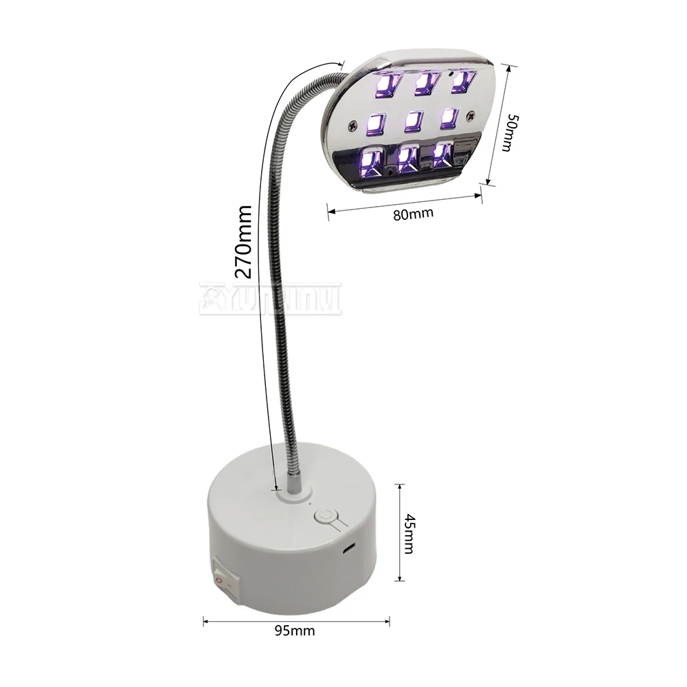 مصباح محمول مع ملصقات أظافر تشكيل سريع الجفاف