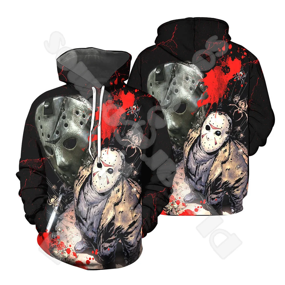 Halloween Michael Myers Horror Terror Movie Vintage Funny Retro Streetwear 3DPrint Harajuku Pullover Casual Jacket Hoodies X6