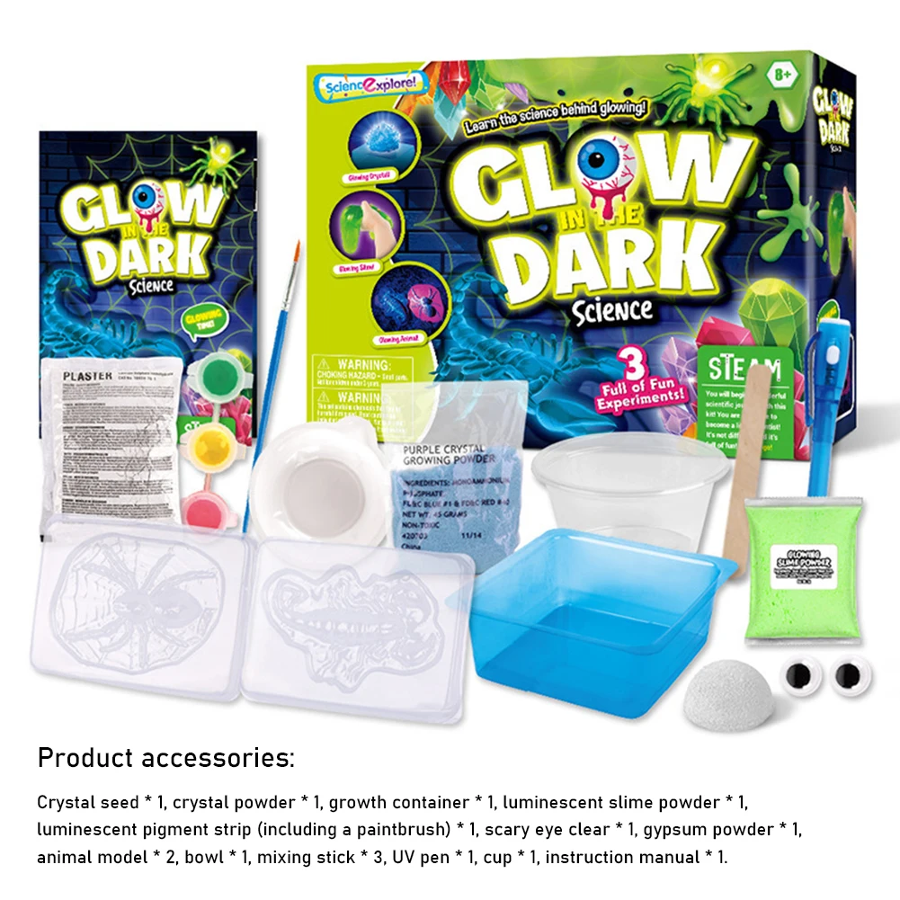 Glow-in-the-Dark Science Set For Kids Funny Children's Educational Toys For Boys Girls