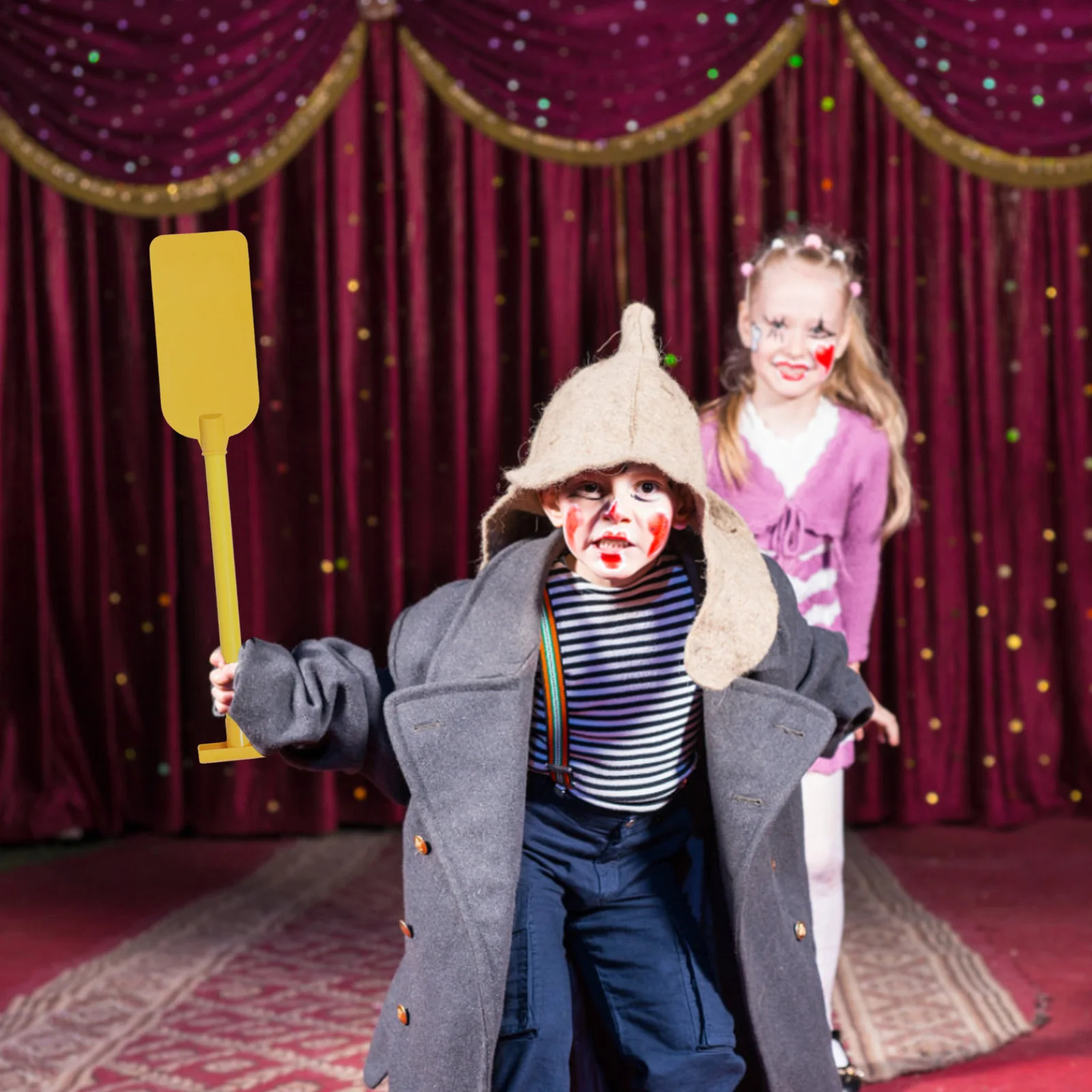 

Water Sports Children's Handmade Rowing Paddle Bright Color Safe Smooth Surface Performance Prop Decorative Paddle Oar Cosplay