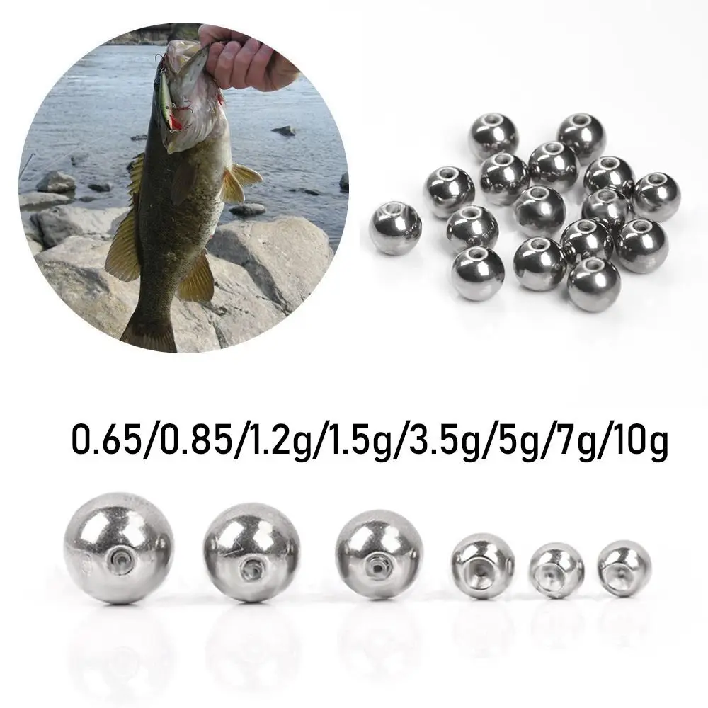 Fishing Tungsten Fall Ball Sinkers 0.65g-10g Hook Connector Fishing Shot Weights Sinkers for Bass Fishing Tackle Accessories