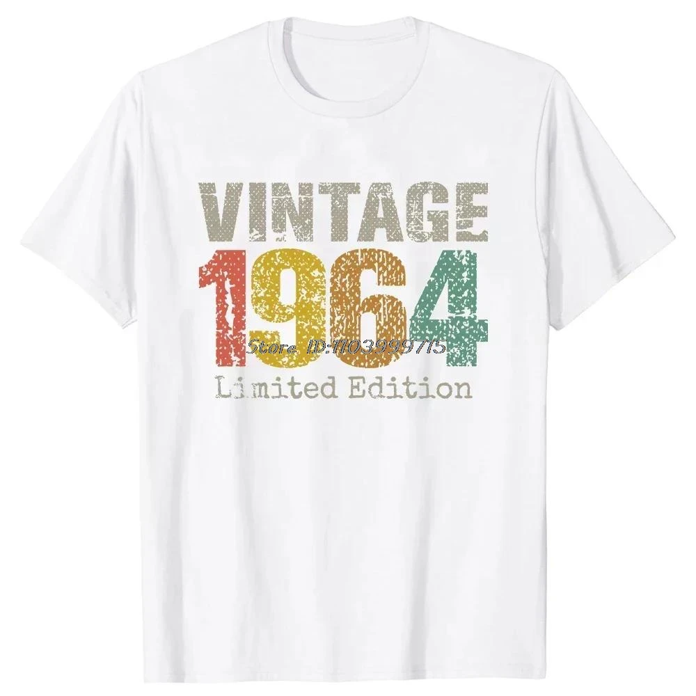 Made In 1964 Shirt Birthday 60 Limited Edition T-shirt Camisas Casual Tops Tees T Shirt Oversized Men Cotton TShirt