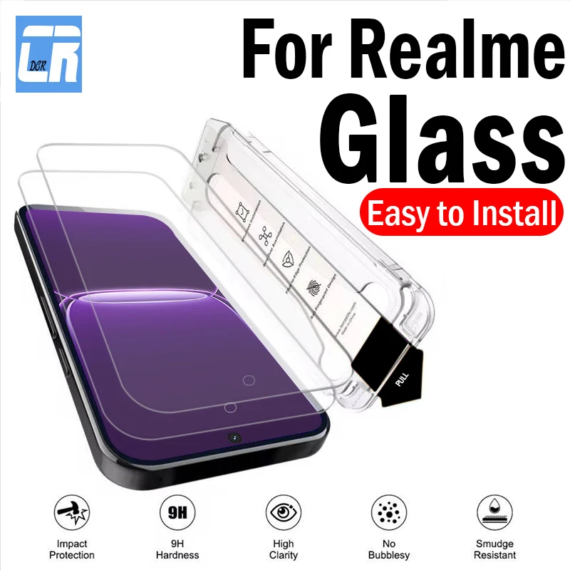 

1-3 шт. Защитное стекло для Realme Neo8, Realme 16, Realme 15 с легкой установкой, функцией автоматического выравнивания и комплектом для защиты от пыли