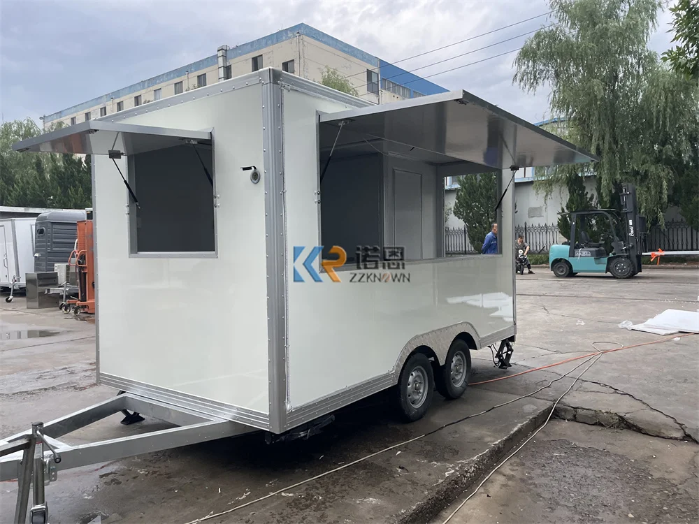 Mobile Food Truck Concession Catering Trailer Customized Fully Kitchen Equipment  Pizza Coffee Cart Fast  Food Trailer