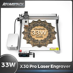 Grawer laserowy Atomstack X30 Pro 33W Wyjściowa maszyna do grawerowania laserowego CNC z asystentem powietrza do drewna, akrylu, metalu, ceramiki, szkła