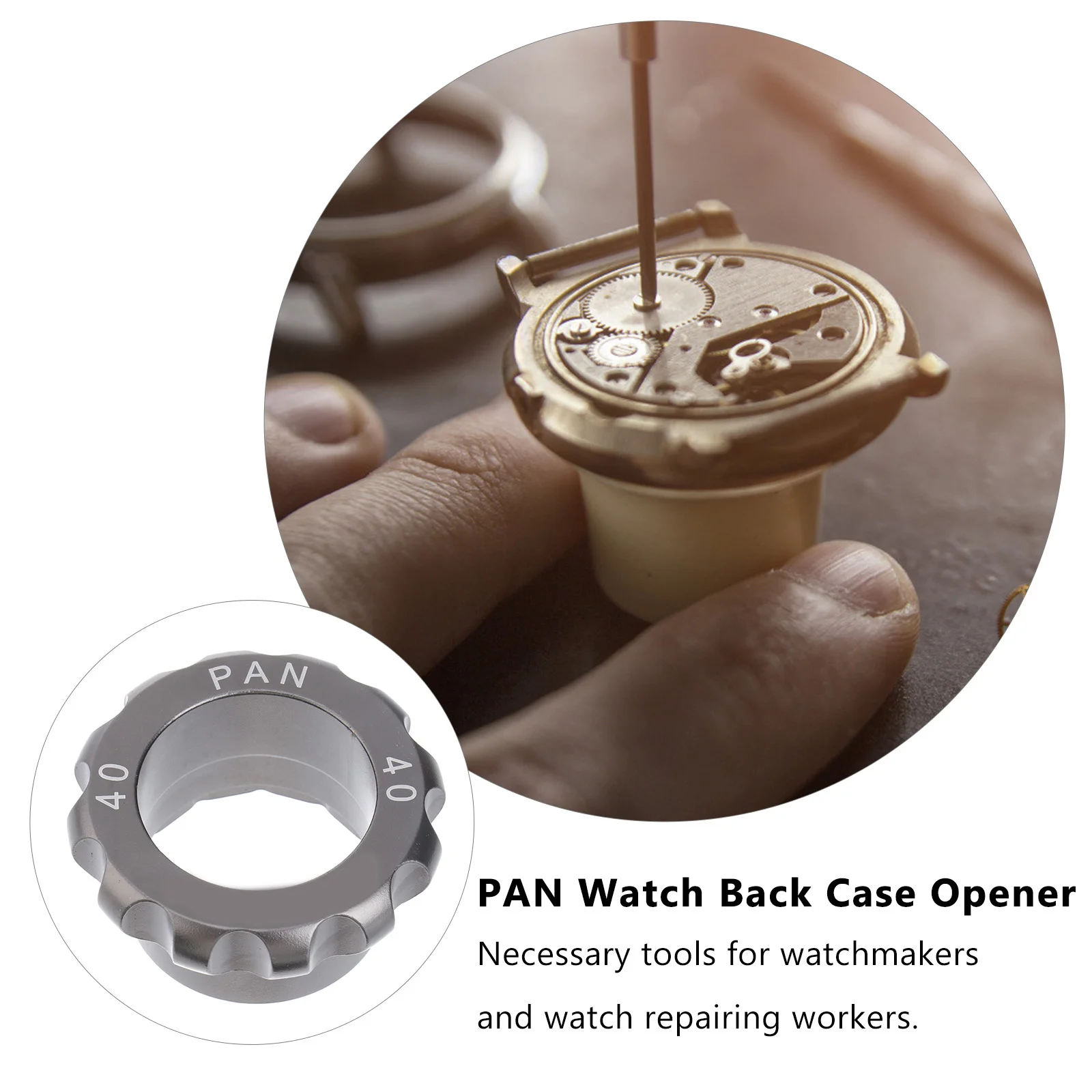 

Professional Pan Watch Back Case Opener Adjustable 40mm Watch Maintenance Repair Tool Compact Convenient Design
