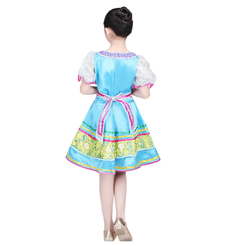 Songyuexia Russian National Costumes Modern Stage Costumes children Dance Princess Dress Girl party show dance dress