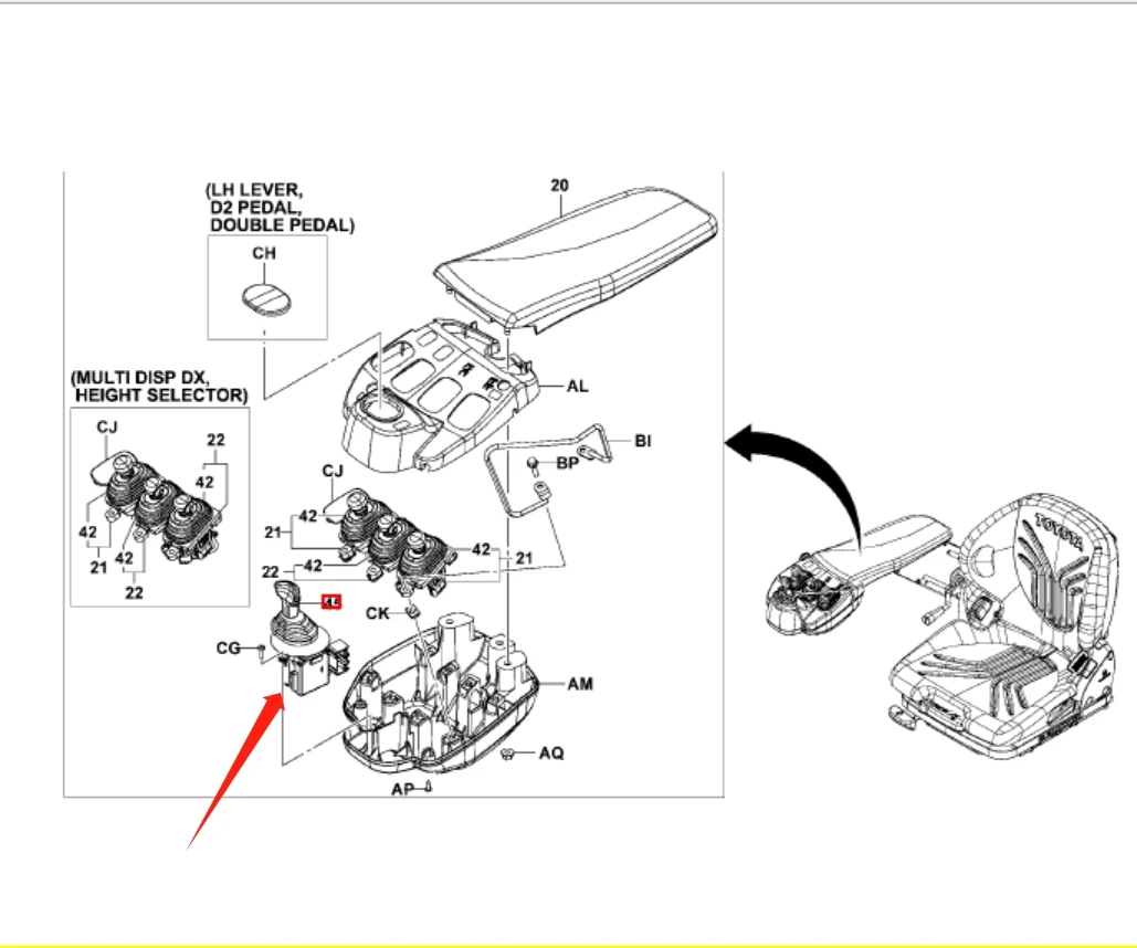 Części zamienne do wózka widłowego elektryczne do przodu i bieg wsteczny włącznik do toyoty 8 fbe15 OEM 57460-11321-71