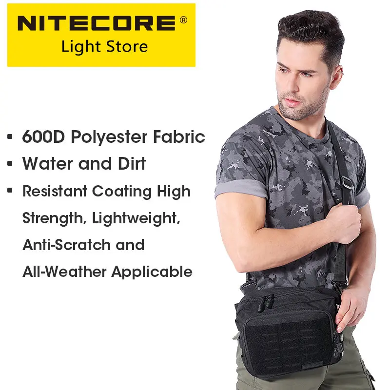 NITECORE NUP30 Sling Bag Tactical Crossbody   600D Nylon Commute Pack  Multi-Purpose Utility Pouch Molle System for Men Women