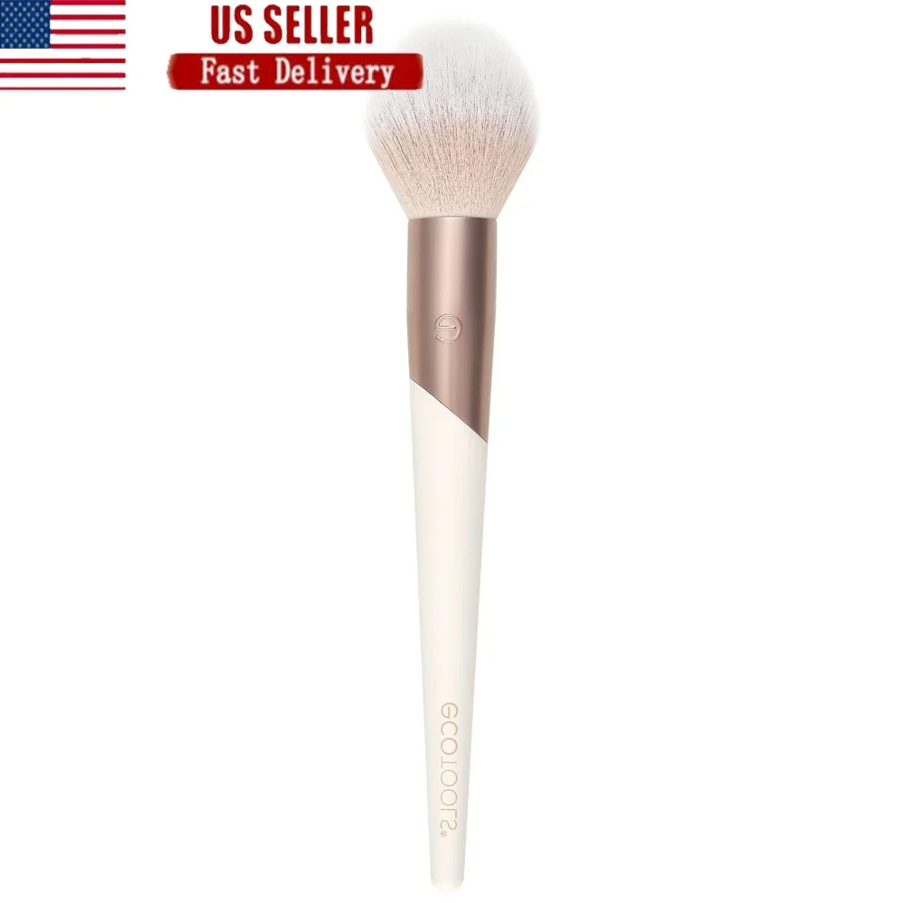 

Vegan Loose Powder Makeup Brush Cruelty-Free Soft Bristles Multiuse Blush Bronzer Foundation Precision Tapered Handle