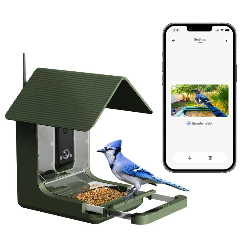 

4K 10,000Mah App Control 2.4Ghz 5Ghz WiFi Smart Bird Feeder Camera With Color Night Version For Pet Supplies