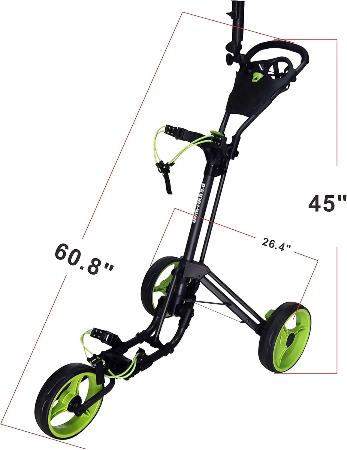 3-Push-Pull-Golfwagen – Fußbremse – eine Sekunde zum Öffnen und Schließen!