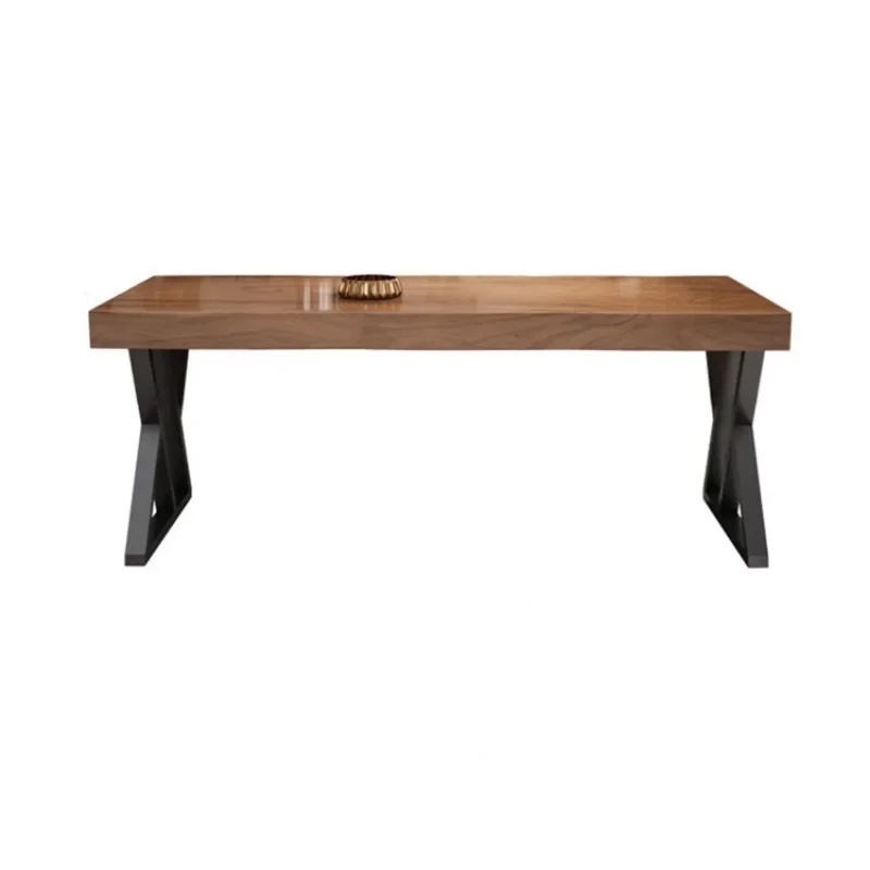 

Nordic log dining chair simple restaurant natural edge rectangular dining table