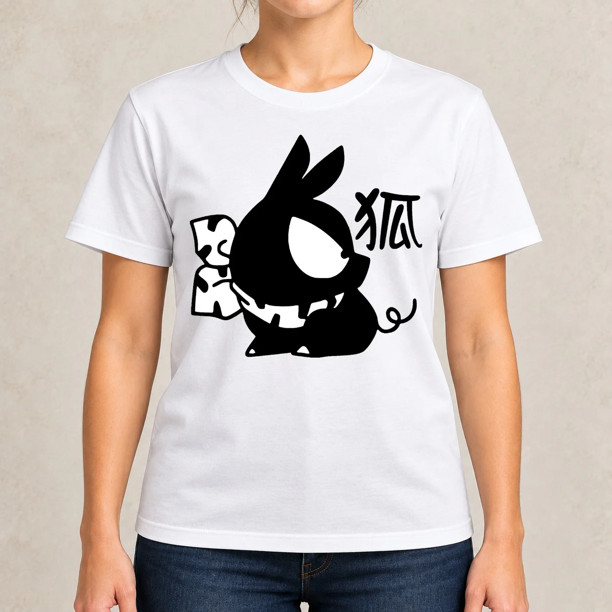 P-chan Pig Kanji Ranma 1/2 Women T-Shirt quick drying Short sleeve tee animal prinfor spring clothes Women 2026