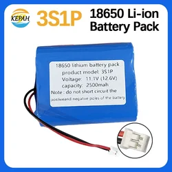 3S1P -18650 Li-ion Battery Pack, 3S1P/12.6V/2500mAh/11.1V Lithium ion Battery 18650 Used for: CCTV, Camera, Backup Power Supply
