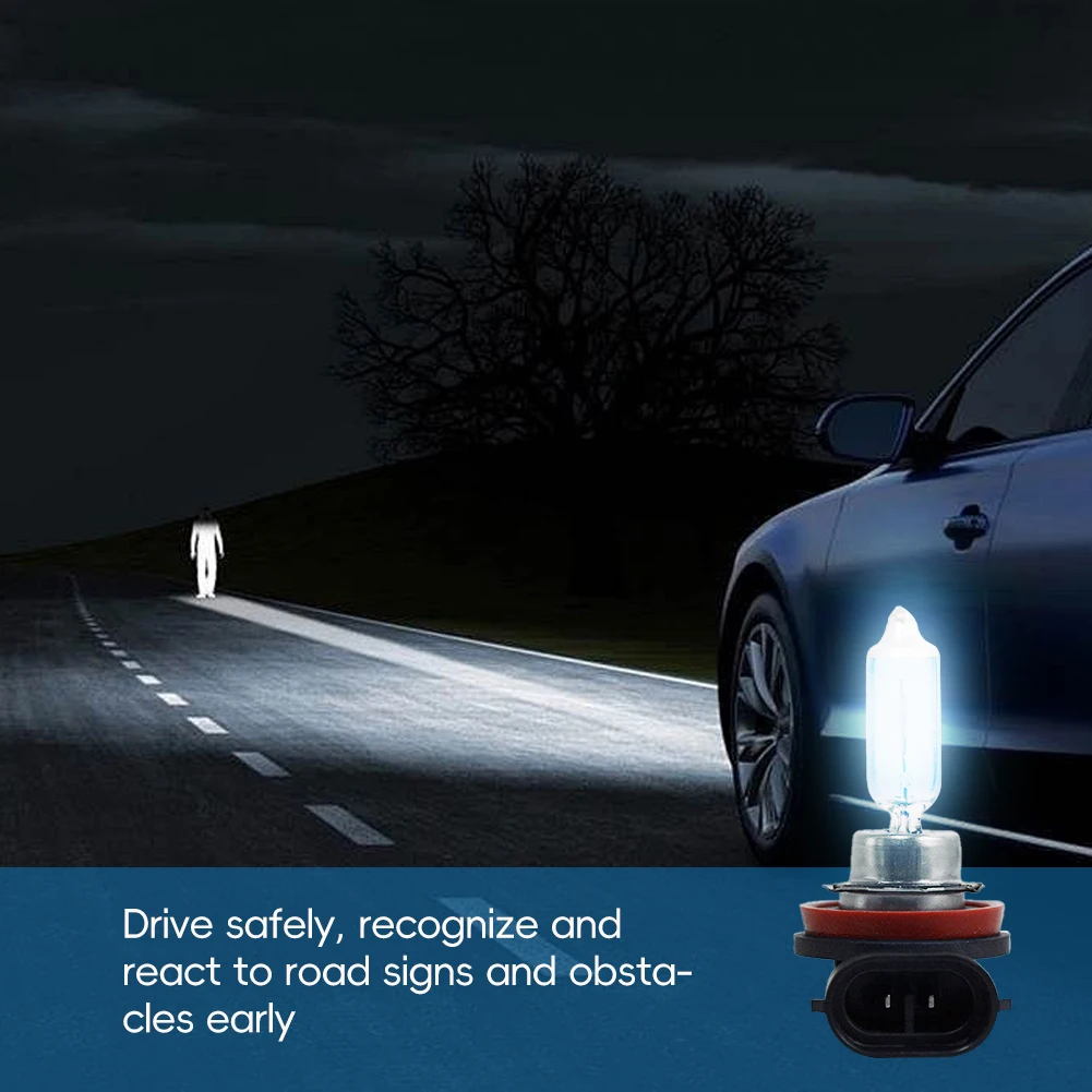 1/2 قطعة H11 الهالوجين العلوي سيارة ضوء مرحبا/لو شعاع 6000 كيلو 12 فولت 55 واط 100 واط السوبر مشرق كول الأزرق فرط الأبيض لمبة الضباب مصباح هالوجين
