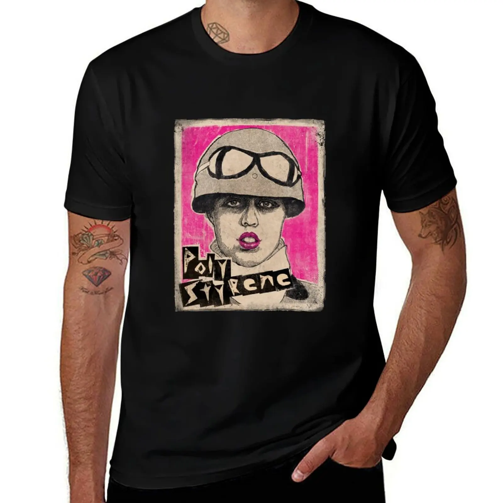 Poly Styrene T-Shirt Big Size Crew Neck T-Shirt