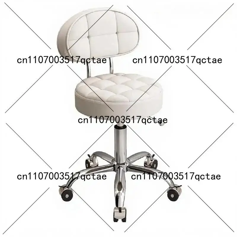 Adjustable Rolling Stool for Salon, Makeup, Hairdressing, Beauty Shop, Student Task Chair with Wheels