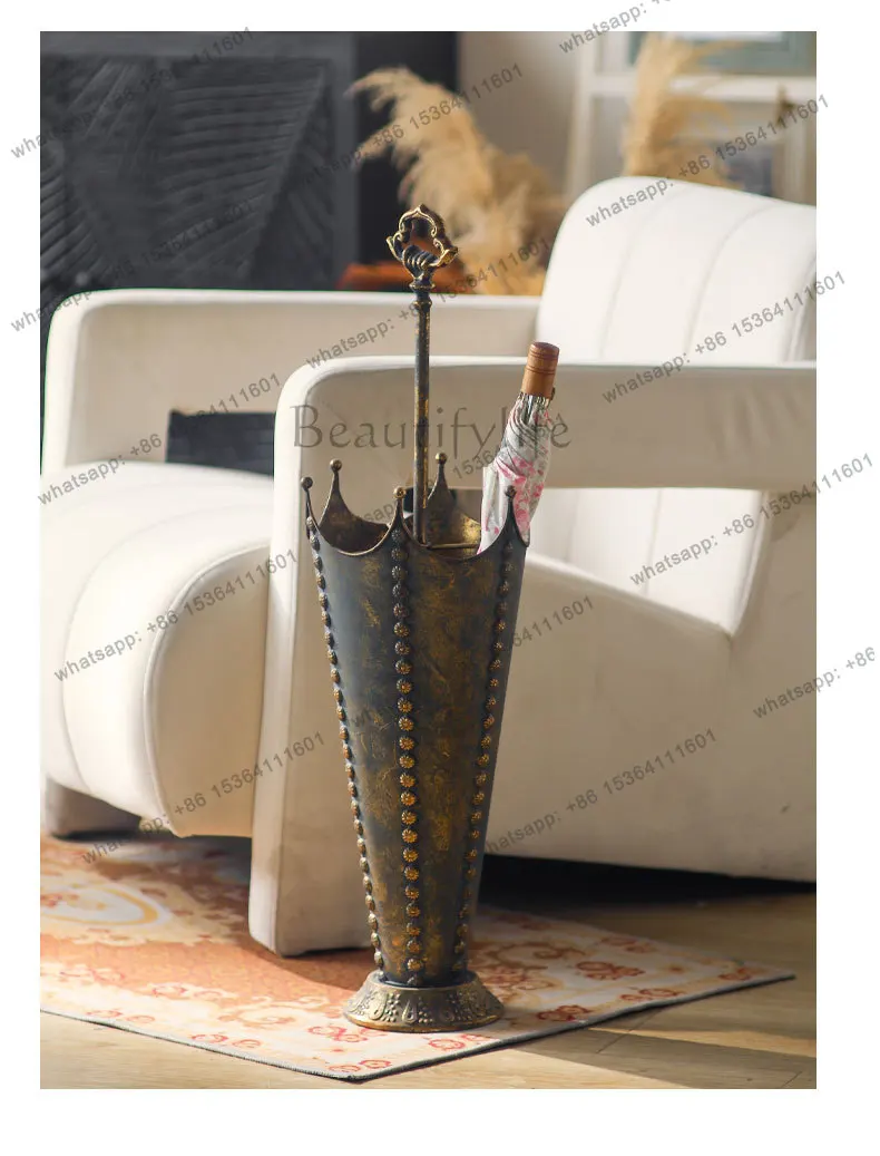 

Indoor Umbrella Storage Bucket Iron Art Shop Rain Gear Storage Craft