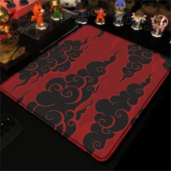 Kawaii kırmızı bulut küçük boy Mouse Pad sümen kaymaz kauçuk fareler ped 20x25cm kilit kenar klavye ofis masaüstü dekorasyon kilim