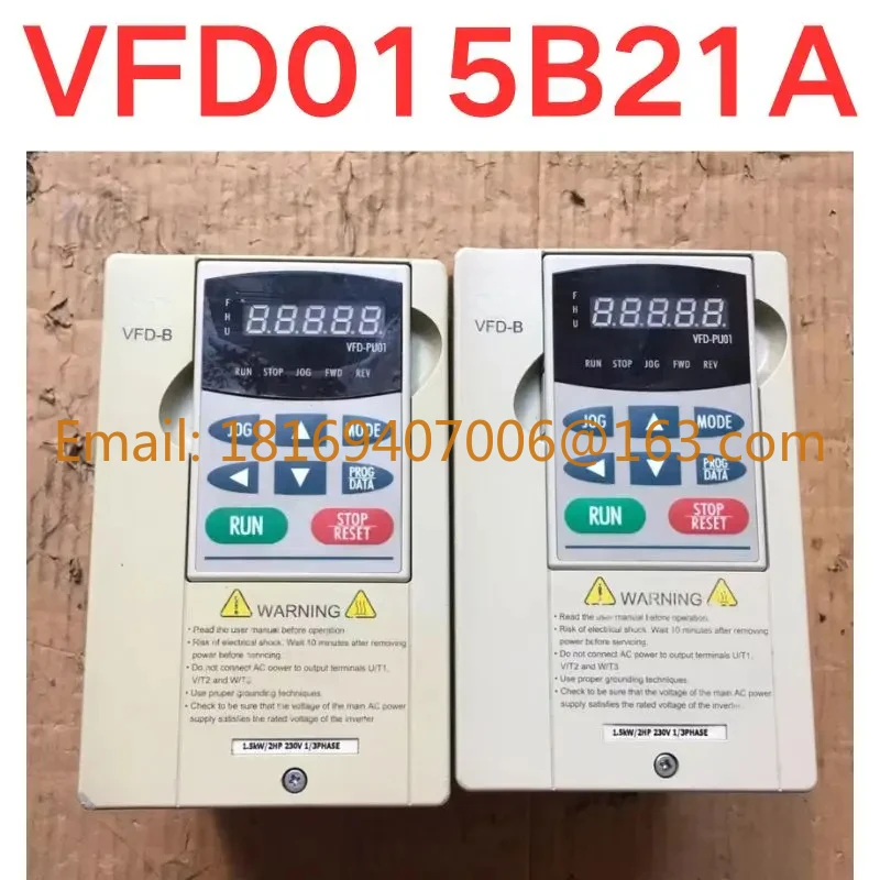 

Б/у инвертор VFD015B21A, функции хорошо