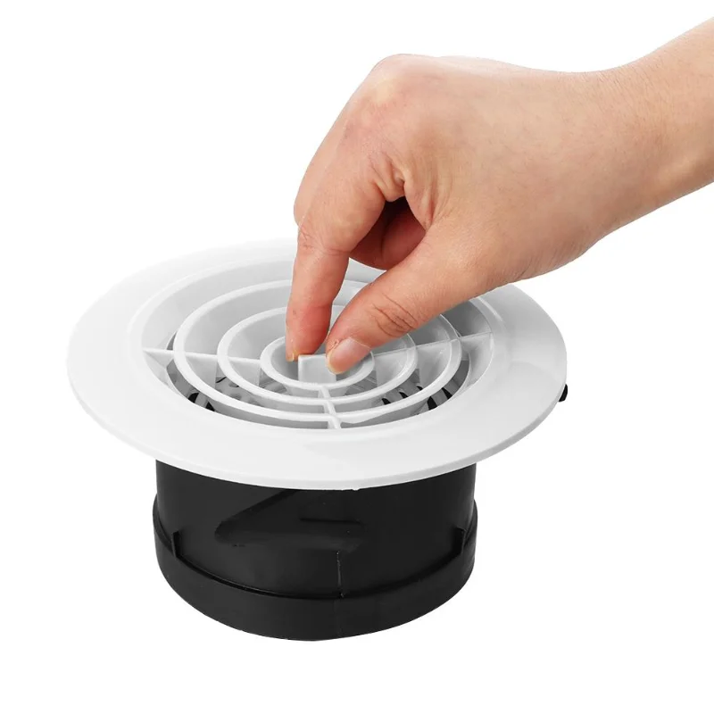 Adjustable Air Ventilation Cover Round Ducting Ceiling Wall Hole Abs Air Vent Grille Louver Kitchen Bath Air Outlet Fresh System