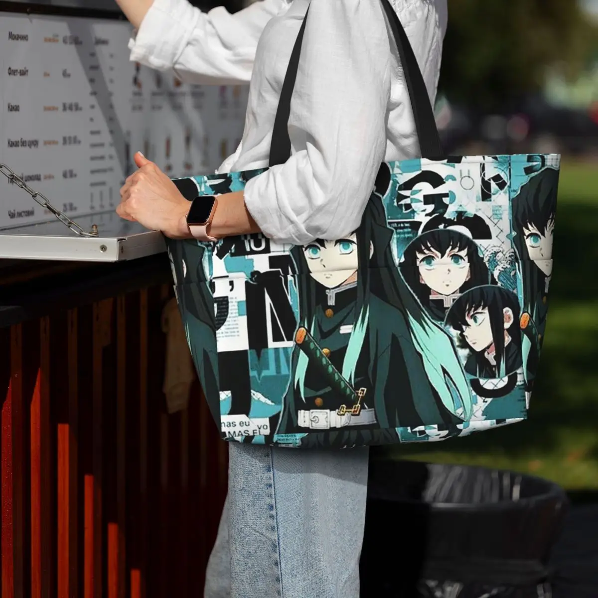 

Muichiro Tokitou Beach Tote Bag Sport Gym Yoga Duffle Large Tote Bag Women Travel Bag Fitness bag