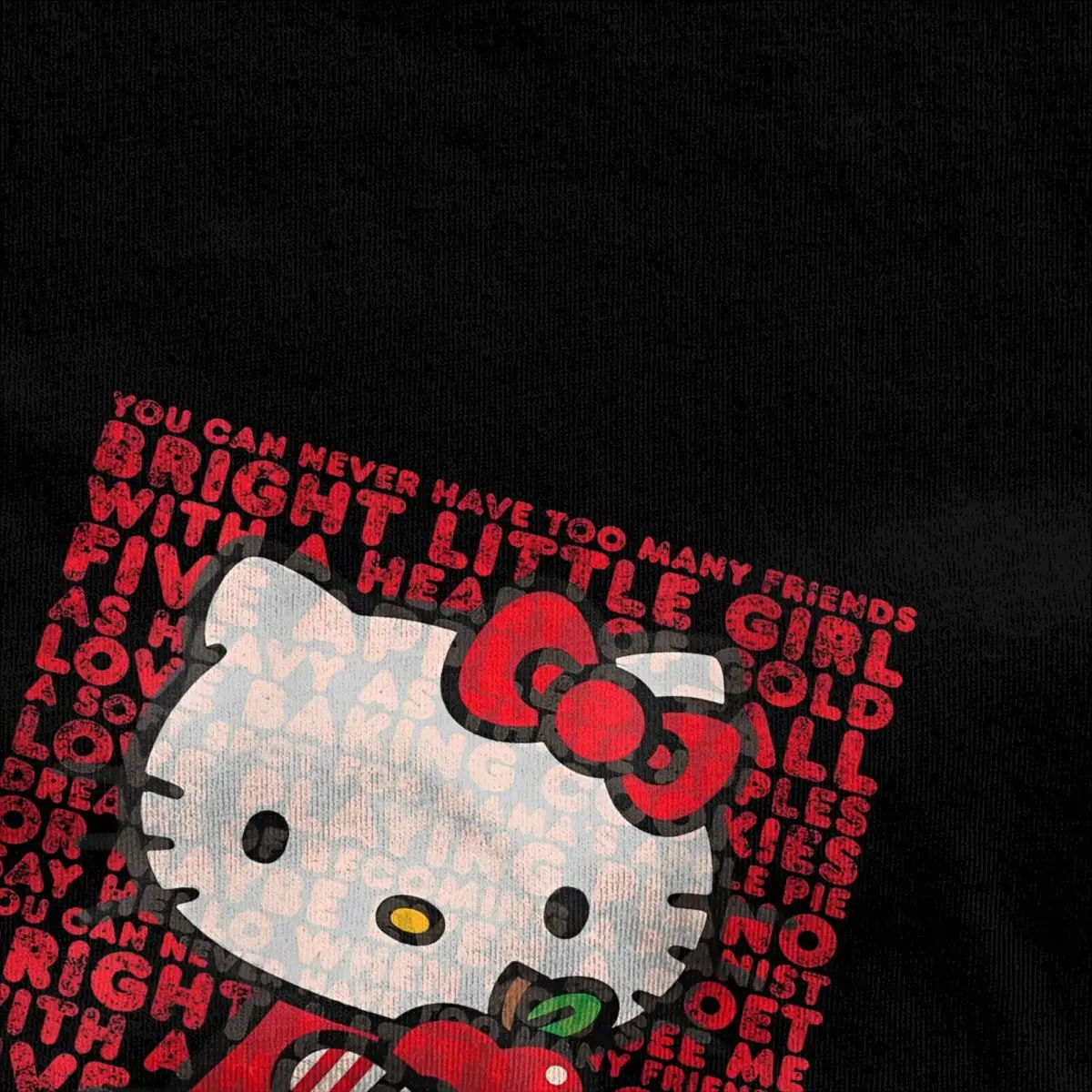 Hello Kitty Biography T-Shirt Leisure T Shirts Short-Sleeved Street Style Tshirt Summer 100 Cotton O Neck Plus Size 5XL Clothing