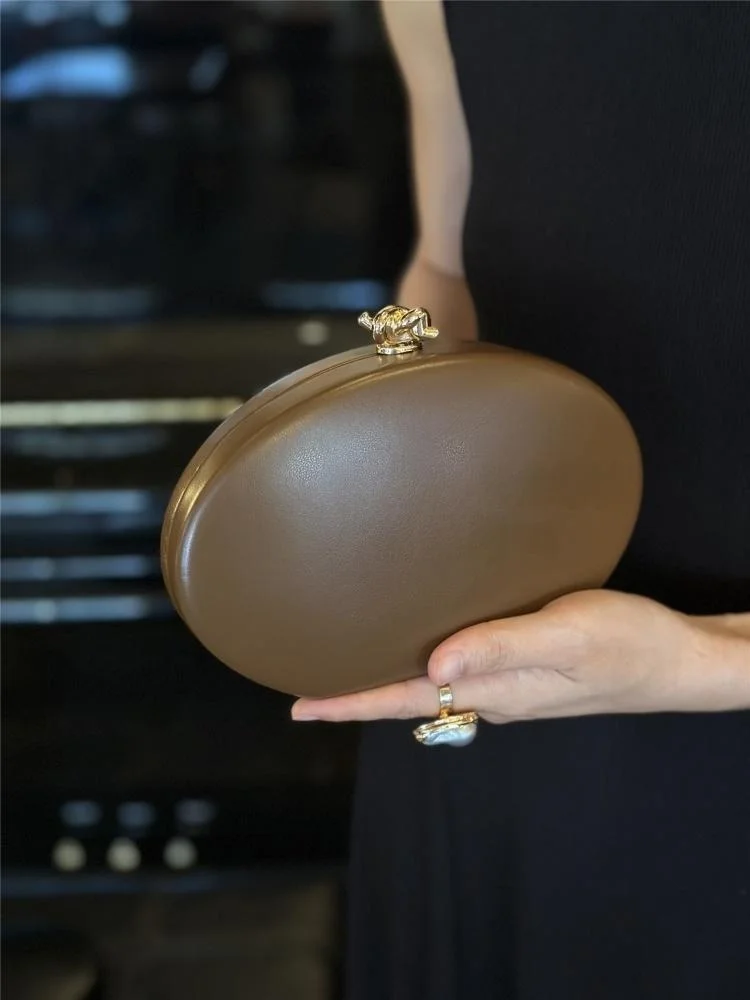 Unique Hexagonal Clock Design Handbag Luxury Sparkling Rhinestone Evening Purses Women's Exquisite Metalic Shell Banquet Bag