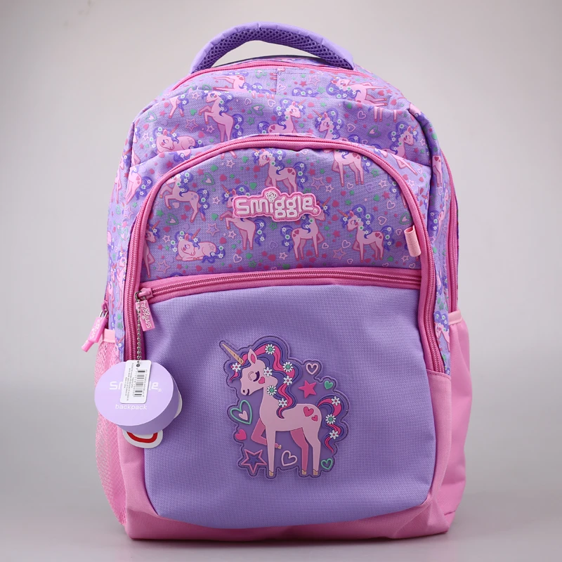 Smiggle Curly Unicorn Backpack Pen Box Pen Bag Series Pony Children'S Backpack Shoulder Bag School Start Gifts